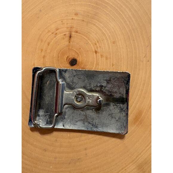 Vintage Western Cowboy Saddle on Silvertone Belt Buckle USA Made - Picture 6 of 6